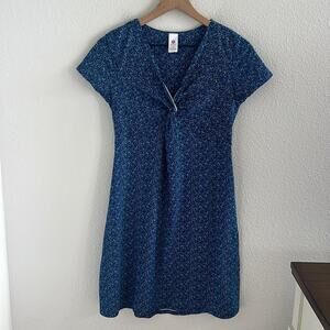 Soybu Yoga Performance Lifestyle Dress Active Dress Blue Geo Stretch Small